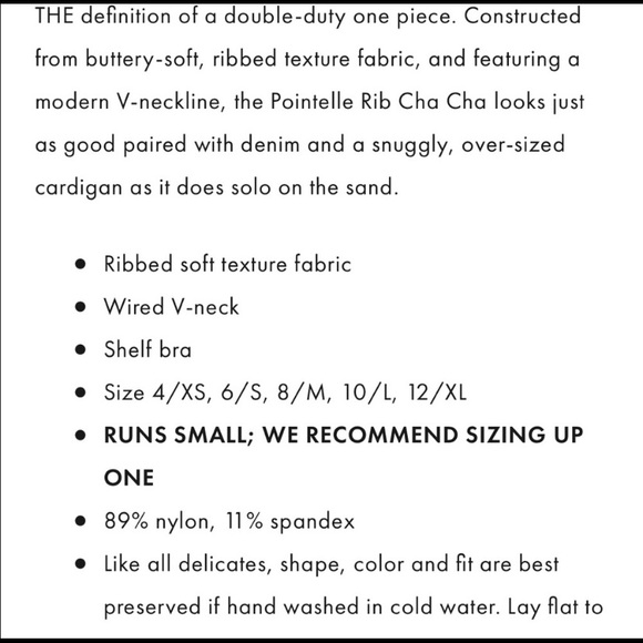 L* Space Cha Cha ribbed one piece swimsuit Mandarin size 6 new with tag - Picture 6 of 6